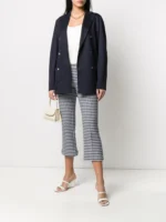 boxy fit double breasted blazer