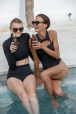 jupiter long sleeve bikini top